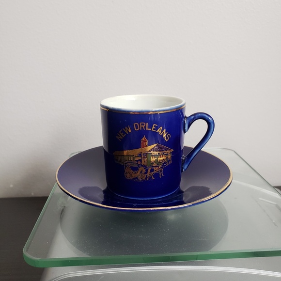 Vintage New Orleans Miniature Cup & Saucer Made in - Picture 2 of 5